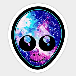 Alien Galaxy Face Sticker